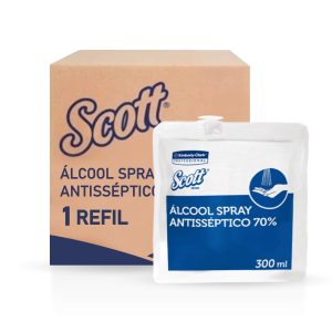 Ribercon - Álcool Spray Antisséptico Scott 300ml – 1 Refil