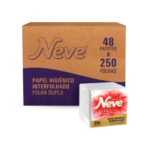 Ribercon - Papel Higiênico Interfolhado Neve Folha Dupla – 48 Un